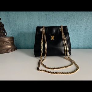 Sale!!!! Vintage by Paloma Picasso designer bag, dark navy blue color;